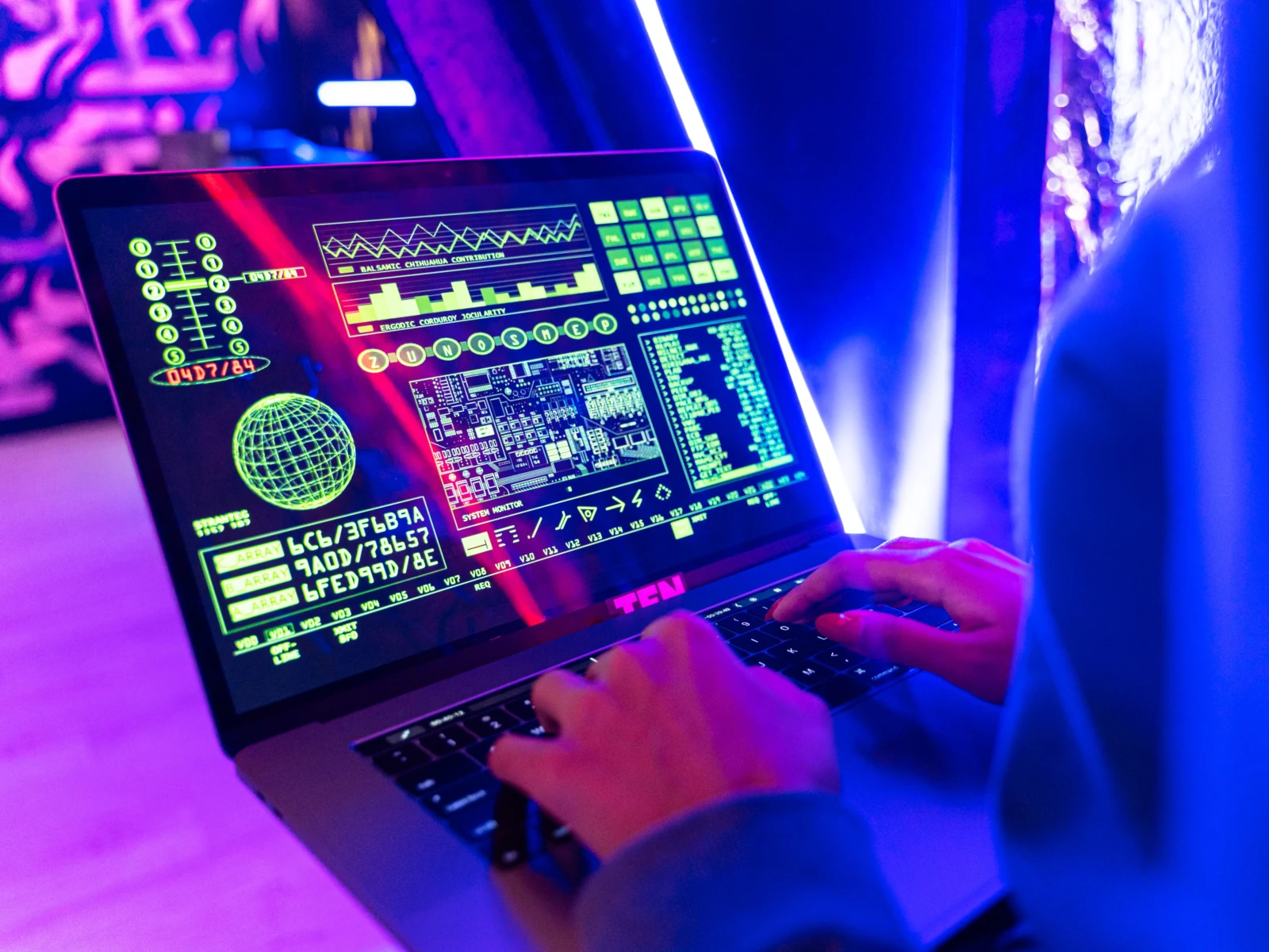 a person working on a laptop
