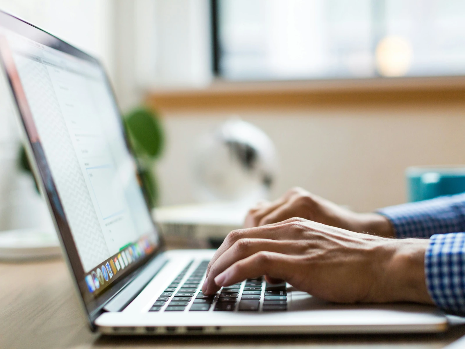 a person using a laptop