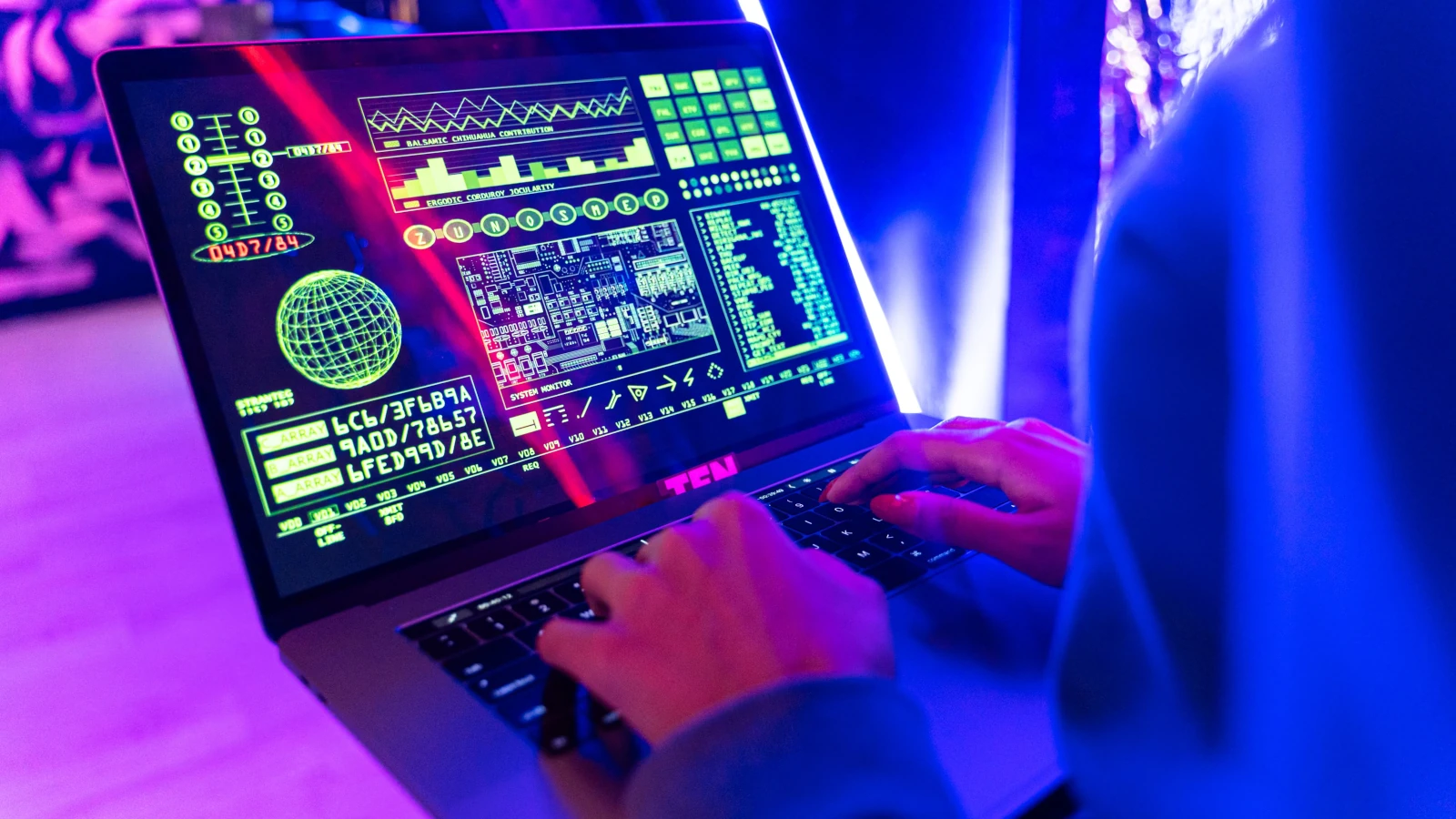 a person working on a laptop