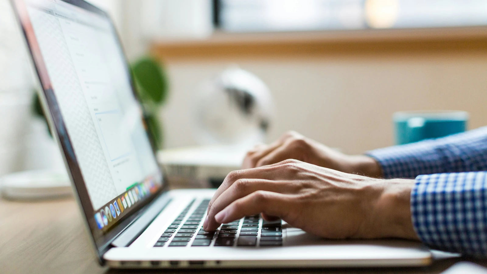 a person using a laptop