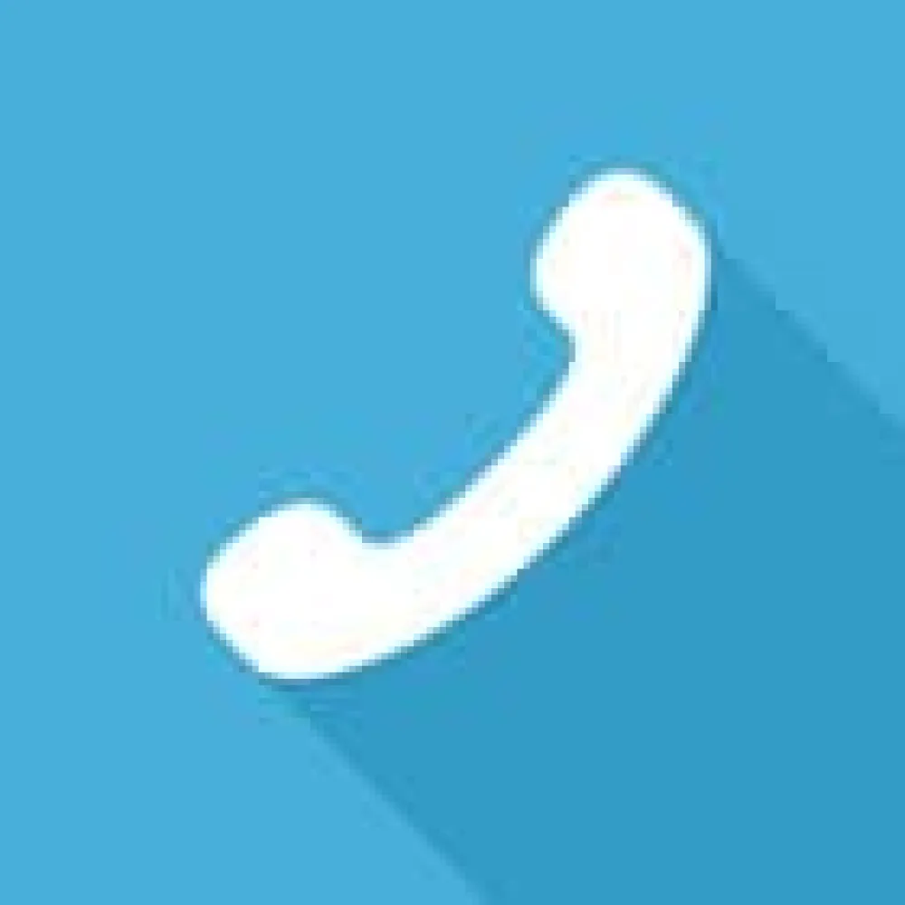 blue color phone icon