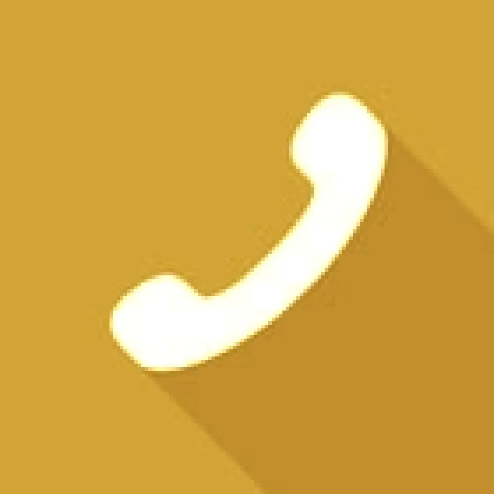gold color phone icon